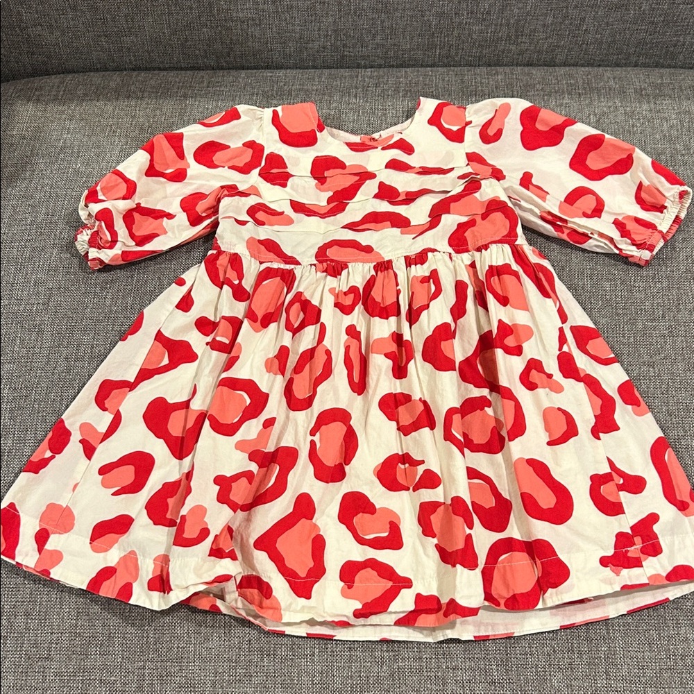 Pink Chicken red and pink animal print dress for Christmas or Valentine’s Day